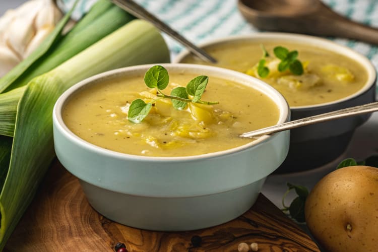 Leek and potato soup is a warming St. Patrick's Day food