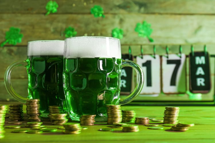Green beer is a popular St. Patrick's Day food in the U.S.