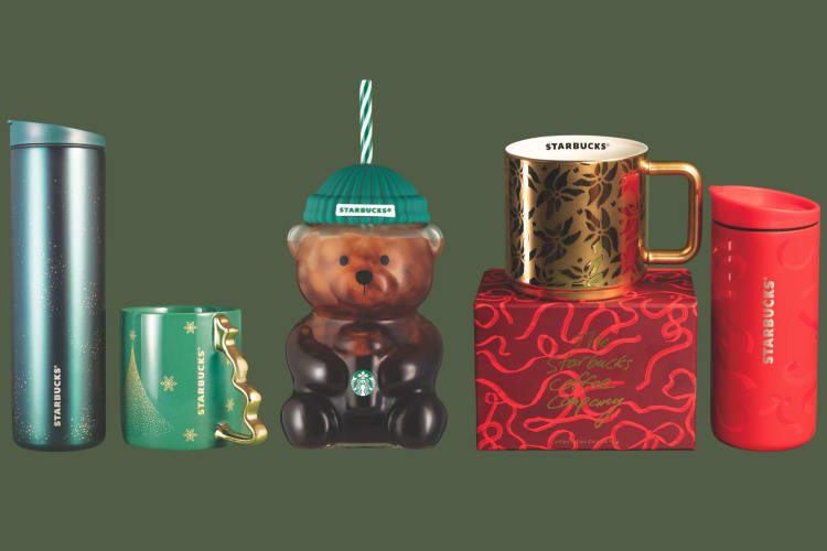 There's lots of new merchandise on the Starbucks holiday menu
