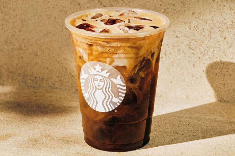 A Horchata Oatmilk Shaken Espresso from Starbucks