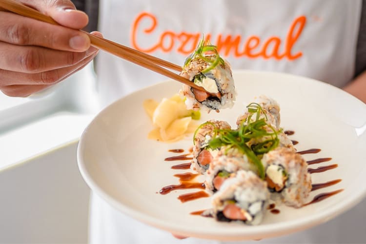 Taking an online cooking class is a fun stay-home date idea