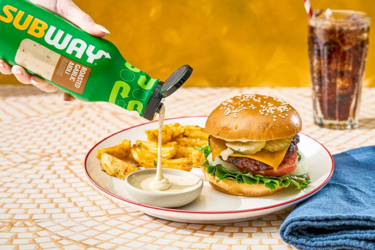 Roasted Garlic Aioli is a Subway sauce you can buy in the grocery store