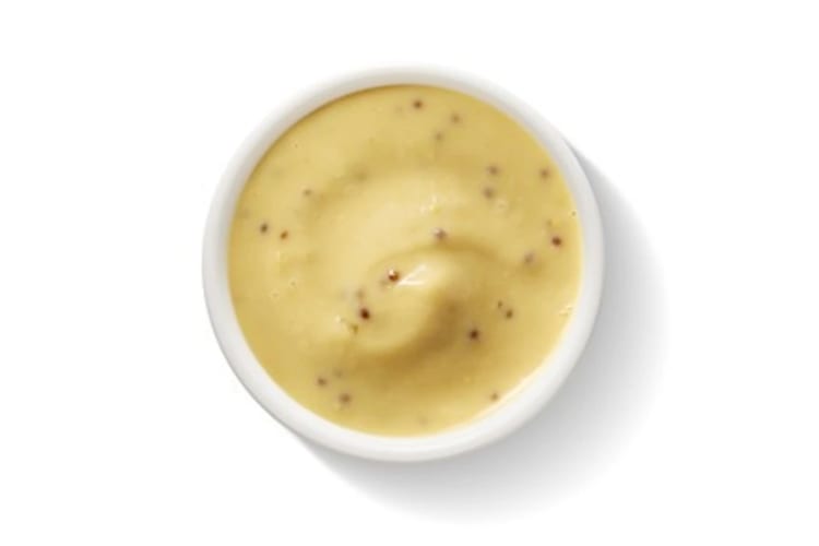 A dish with honey mustard sauce