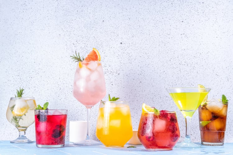 A selection of summery cocktails