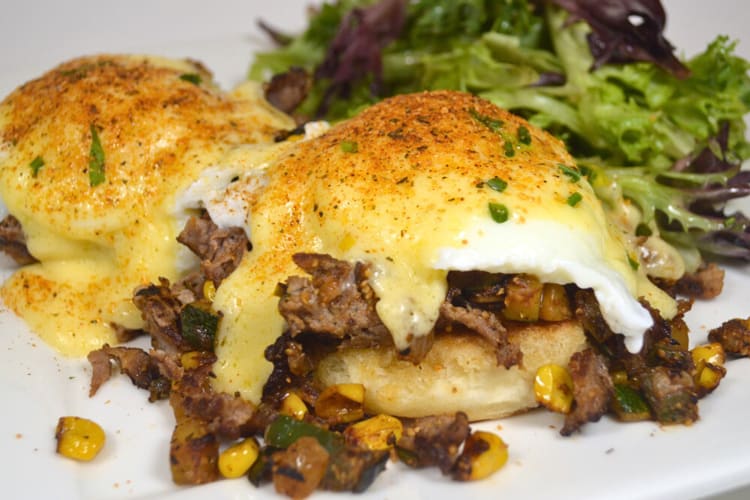 Eggs Benedict meal from Sunnyside Up