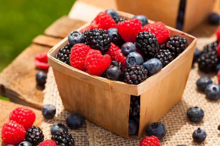Berries like raspberries and blueberries are superfoods