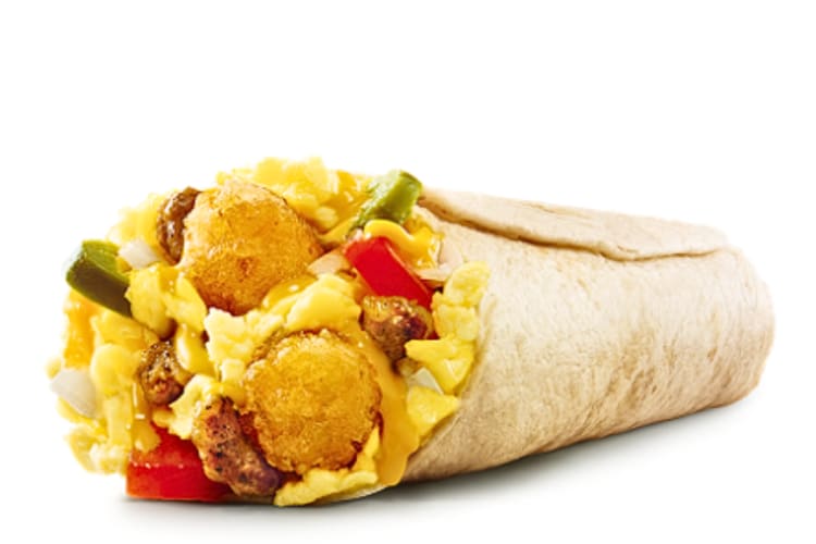 SuperSONIC breakfast burrito from the Sonic breakfast menu