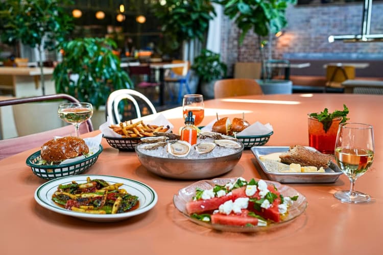 Variety of tasting meals from Suraya, a family-friendly restaurant in Philadelphia