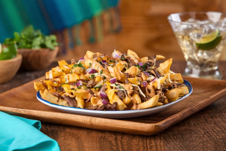 Plate of nacho fries