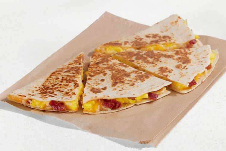 A Breakfast Quesadilla With Bacon from Taco Bell