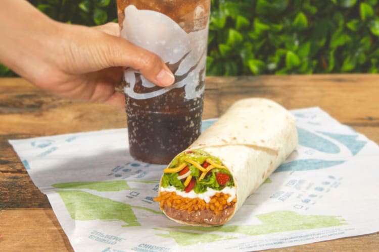 The DIY 7-Layer Burrito is a great vegetarian item on the Taco Bell secret menu