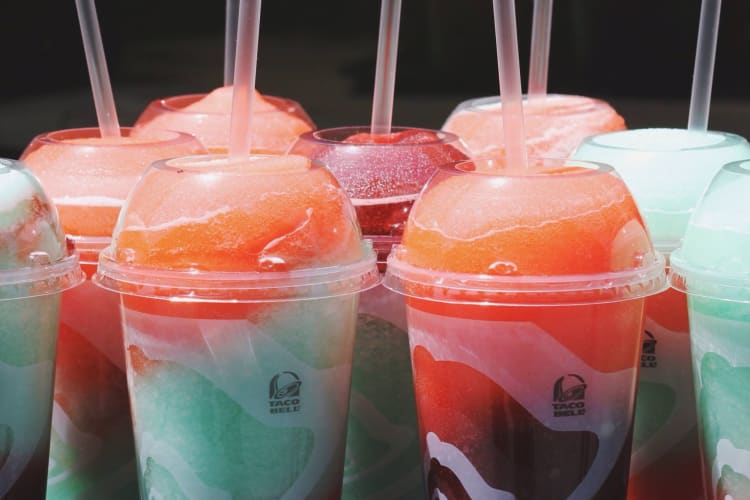 A few freeze drinks from Taco Bell