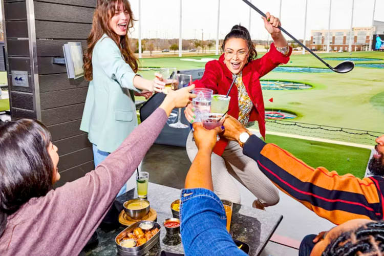 Topgolf is a great place to host a team building activity in Kansas City