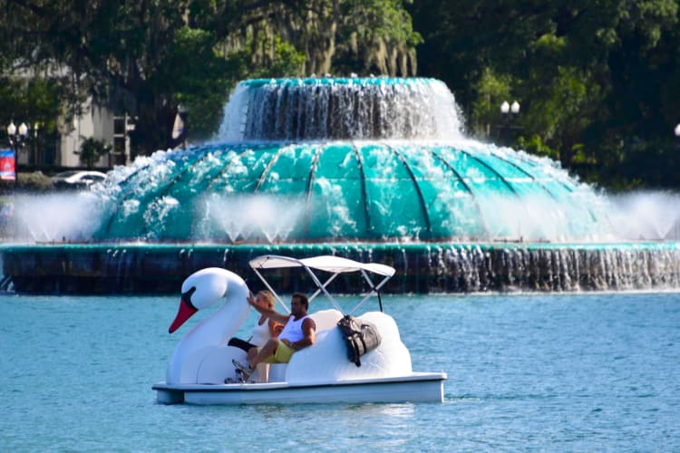 Lake Eola Park is a great venue for team building activities in Orlando.