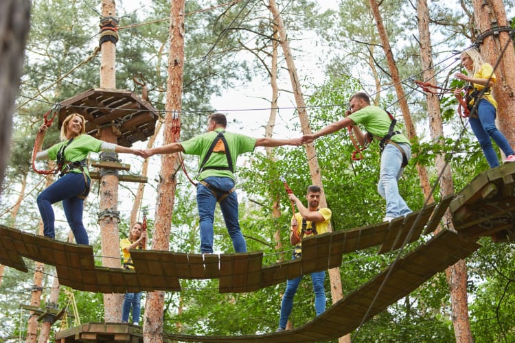 Group Climbing in the High Ropes Course as a Team Building Activity