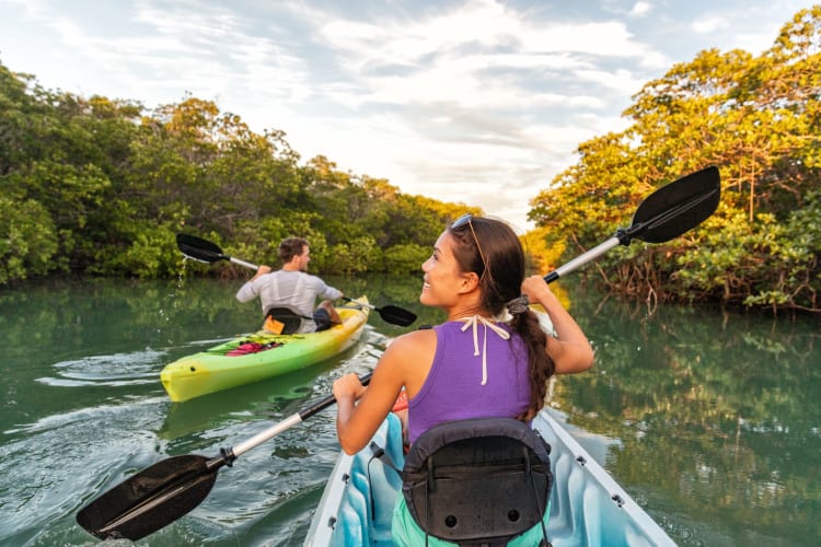 Kayaking is an exceptional choice for a memorable team building activity in Charleston