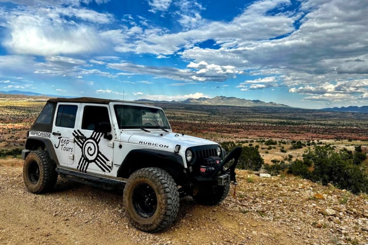 One of the best outdoor team building activities in Albuquerque is a Jeep tour