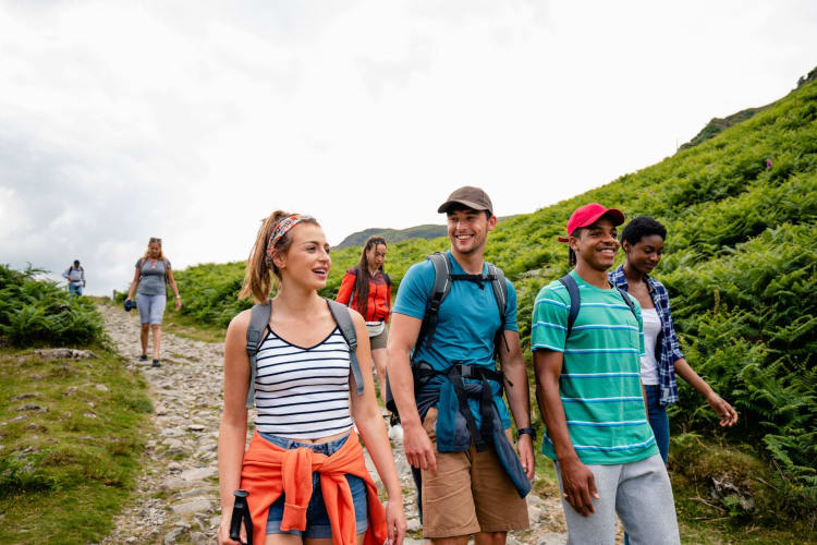 Hiking in mountains is a stimulating team building activity in Denver