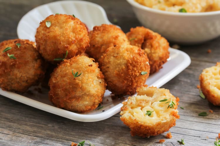 Fried mac and cheese balls.