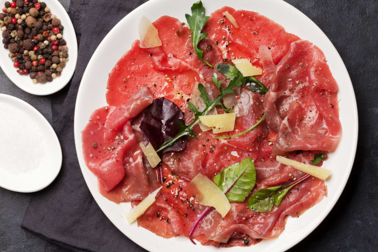 Beef carpaccio is a Thanksgiving appetizer that your meat-eating guests are sure to love.