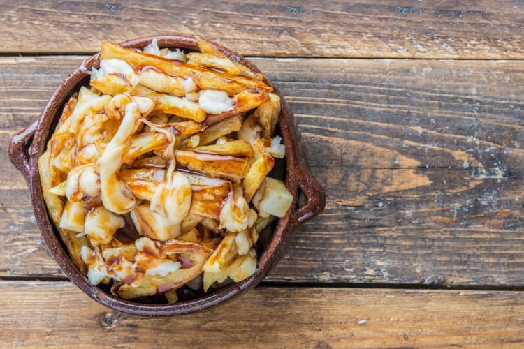 Poutine made with turkey gravy.