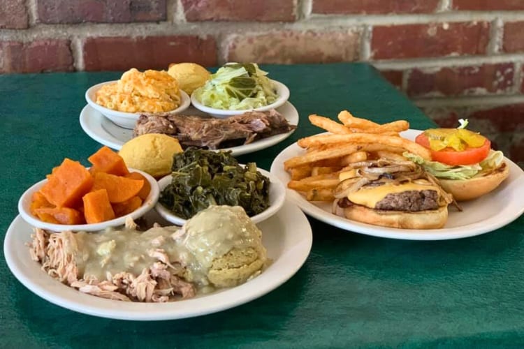Three different meals from The Four Way, a Memphis restaurant