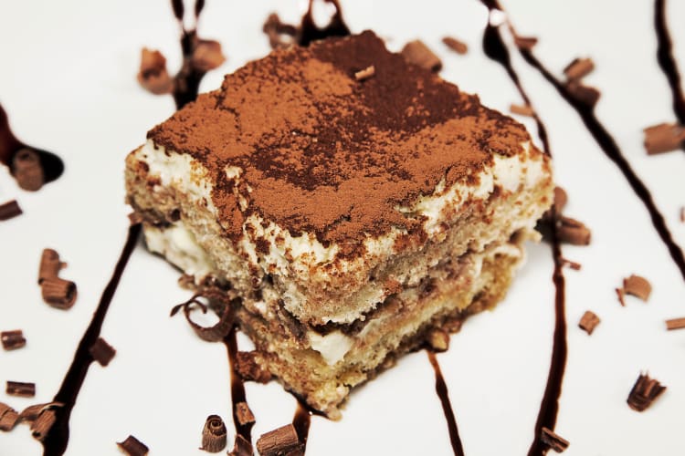Close-up shot of Tiramisù