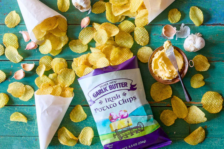 Garlic Butter Irish Potato Chips are one of the best Trader Joe's gluten-free snacks