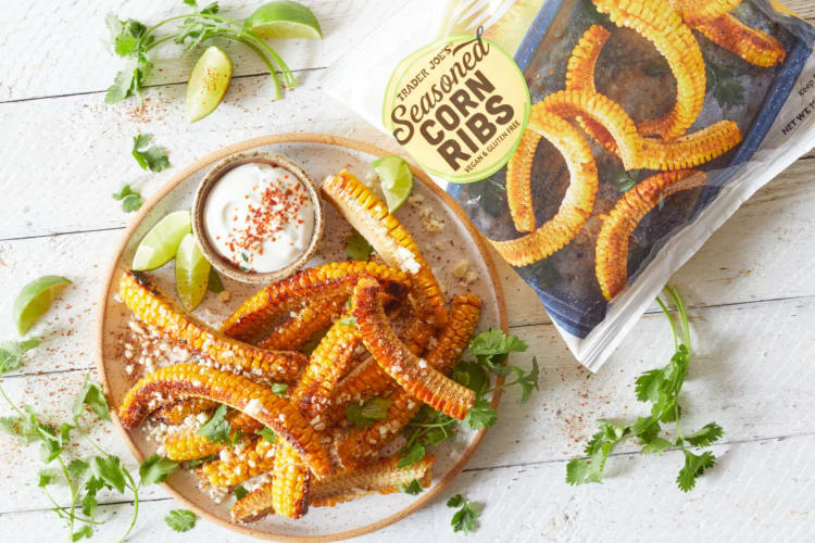 Corn ribs with lime and a dipping sauce