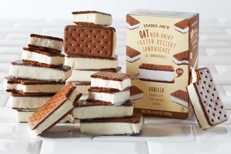 Ice cream sandwiches in a stack
