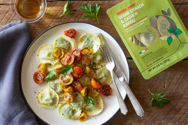 A ravioli dish with tomatoes
