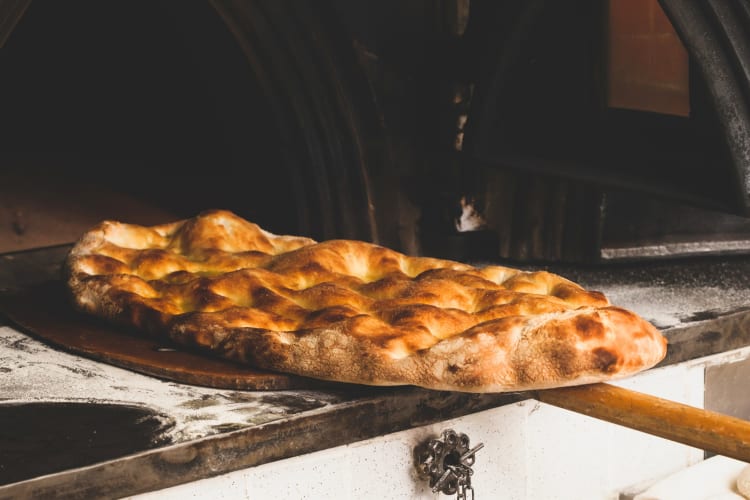 Schiacciata is a savory Tuscan food used for sandwiches
