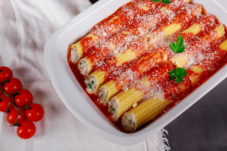 Manicotti is one of the best types of pasta for baked pasta dishes