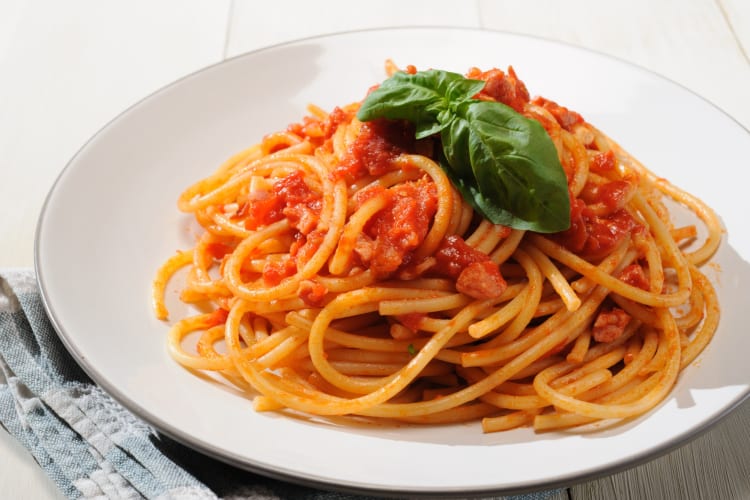 Bucatini is one of of the types of pasta that's similar to spaghetti