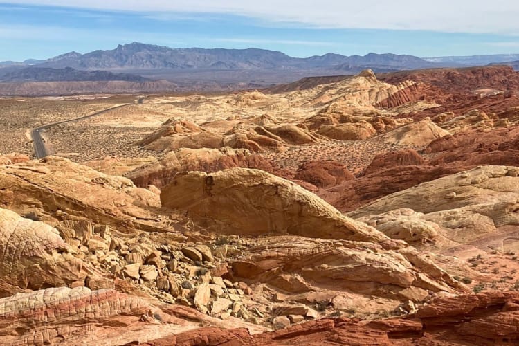 Long-shot of the Valley of Fire State Park