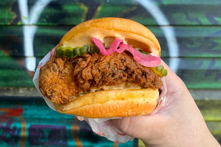 Chicken sandwiches at Downlow Chicken Shack are a popular Vancouver food