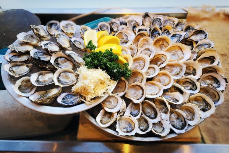 Seafood like oysters are popular Vancouver foods