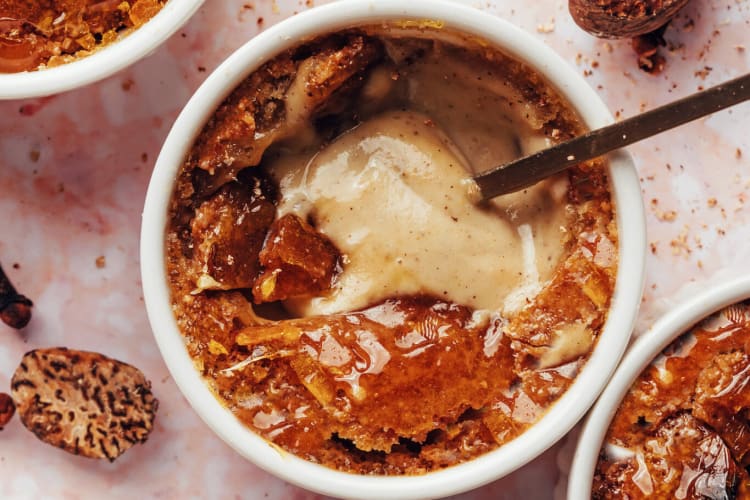 vegan chai spiced creme brulee is a decadent and aromatic asian dessert