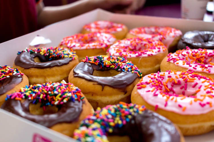 Dunkin' Donuts is one of the best vegetarian fast food places for sweet treats