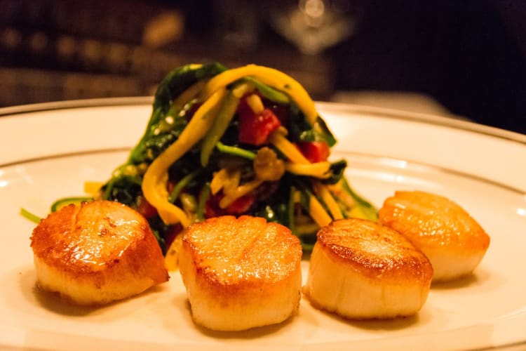 Weber's Ann Arbor Restaurant seared scallops