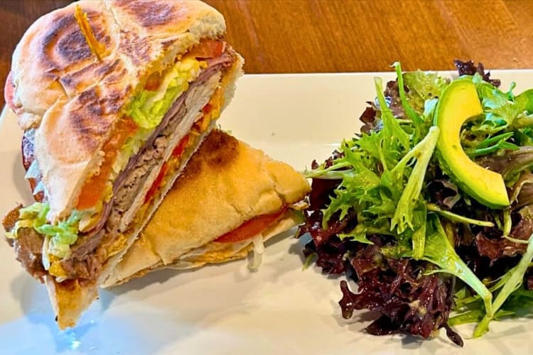 Sandwich and side salad from Wepa Café in Boise