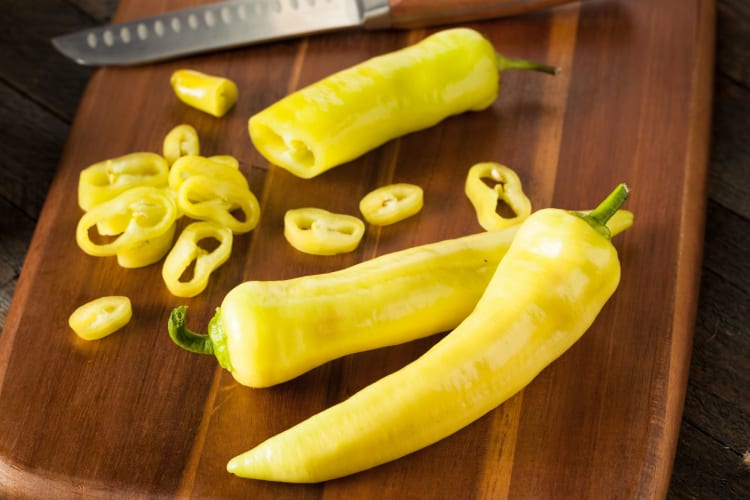 Banana peppers, a favourite variety of those who love sweet peppers.