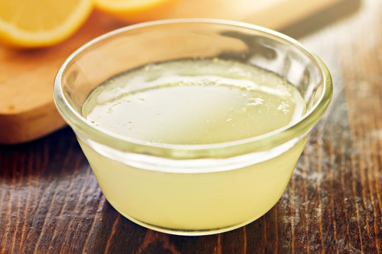 A bowl of citrus juice