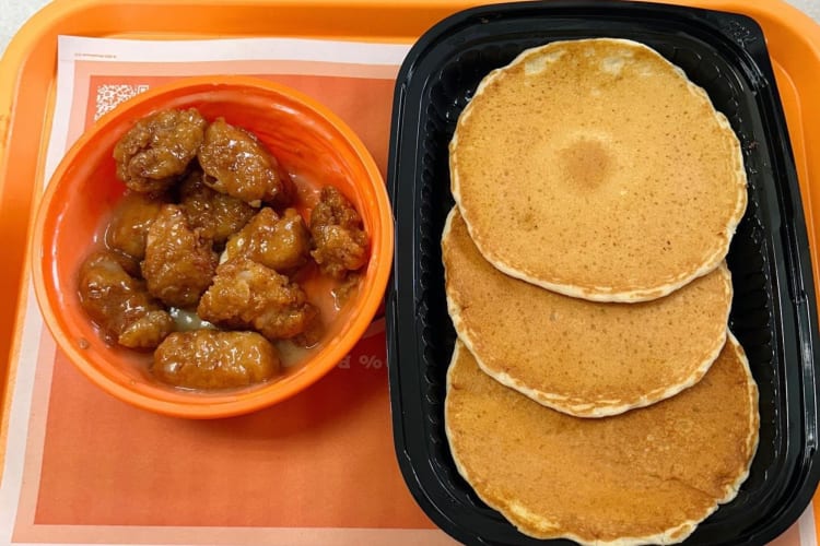 You can combine chicken and pancakes on the Whataburger secret menu