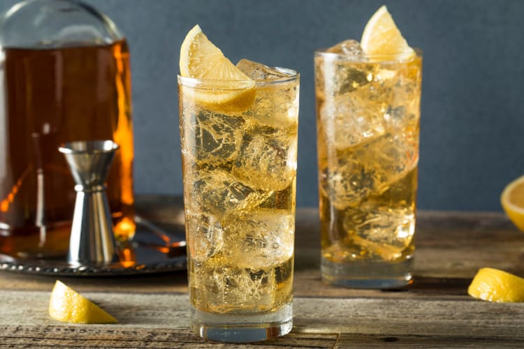 A whiskey highball is a classic and simple whiskey cocktail