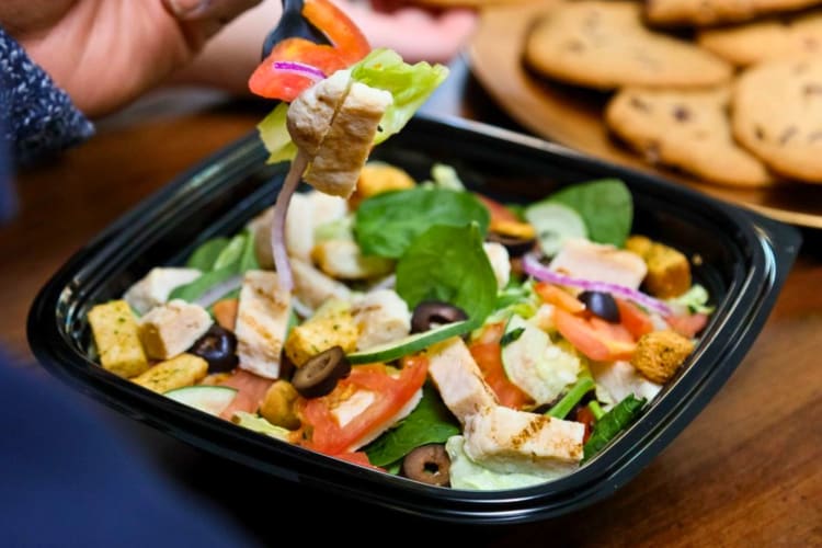 A Subway salad is a great Whole30 fast food option.