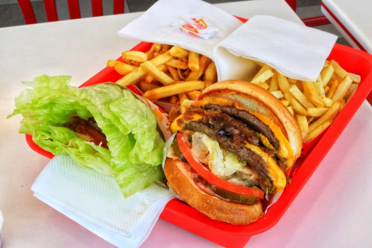 Getting a lettuce-wrap burger is a good Whole30 fast food choice.