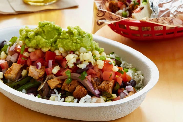 Chipotle bowls are a healthy option.