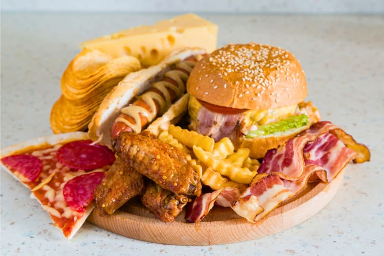 an array of unhealthy fats