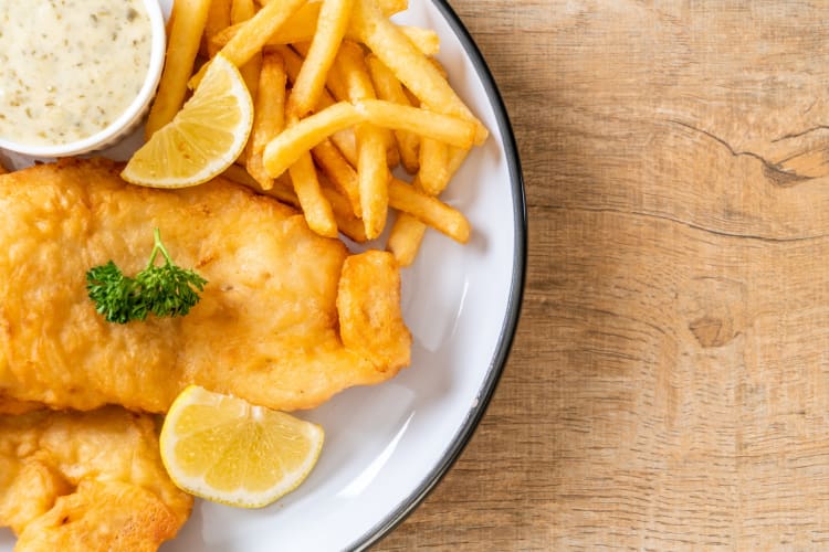 Fish and chips with french fries